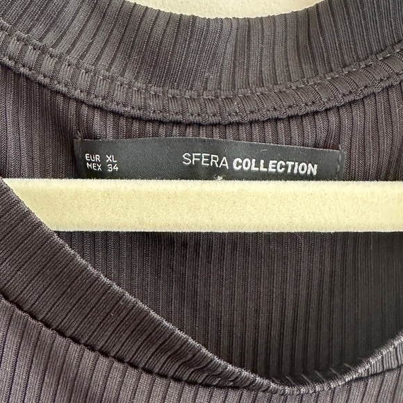 Sfera Collection Black and White Ribbed Twist Front Maxi Dress, European XL - Picture 7 of 15